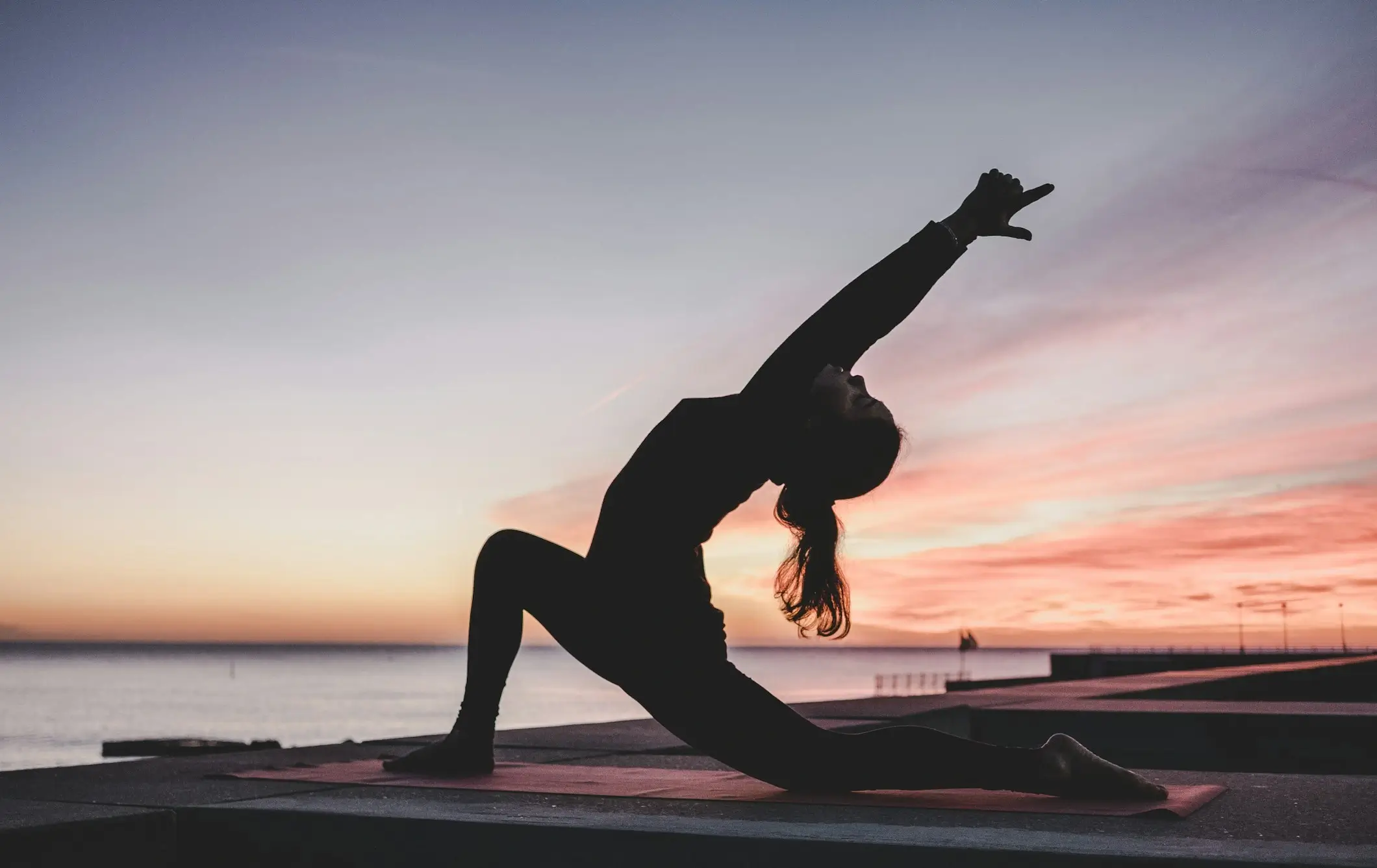 A calming yoga class focused on flexibility